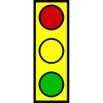 Vector image of small stop light symbol