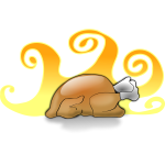 Baked turkey vector image