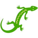 Green lizard icons