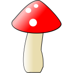 Vector drawing of 2D mushroom