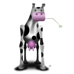 Odd cow vector illustration