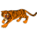 Attacking tiger