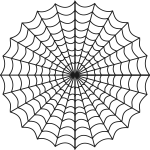 Vector clip art of stylized spider web