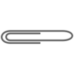 Gray paperclip vector image