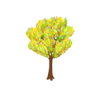 Tree in autumn vector graphics