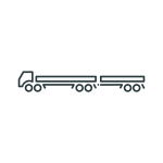 Tractor pulling a trailer vector illustration