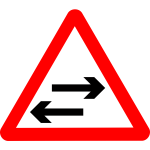 Roadsign two way crosses