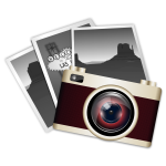 Vintage camera icon vector image