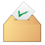 Vote yes icon vector graphics