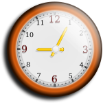 Brown wall clock vector image