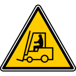 Forklift bio-hazard warning sign vector image