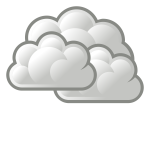 Color weather forecast icon for cloudy sky vector graphics