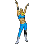 Vector clip art of pro wrestler lady