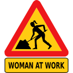 Mom at work road sign