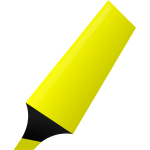 Vector image of yellow highlighter