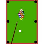 Snooker table vector image