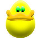 Easter egg duck vector clip art