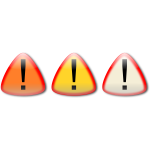 Vector clip art of caution buttons