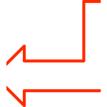 L-shaped arrow vector image