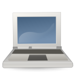 Color laptop icon vector image