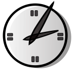 Simple analog clock vector graphics