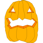 Cut Halloween pumpkin vector drawing