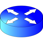 Router diagram icon vector drawing