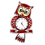 Animated owl clock