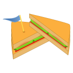 Sandwich with a flag vector