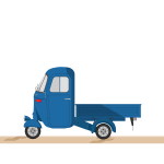 Cartoon blue truck