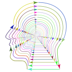 Arrows Head Line Art Prismatic