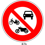 No motor vehicles road sign vector image