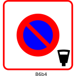 Restricted zone paid parking vector image