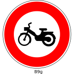 No mopeds road sign vector image