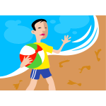 Beach boy vector image