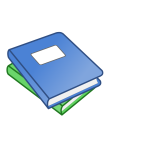 Stack of two books vector graphics