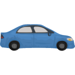 Blue car sketch