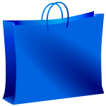 Blue bag vector drawing