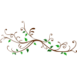 Stylized leafy branch