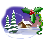 Christmas landscape vector