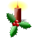 Christmas candle vector graphics