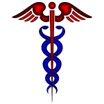 Caduceus Red And Blue