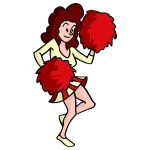 Cartoon Cheerleader 3