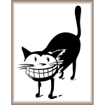 Vector image of monochrome cat