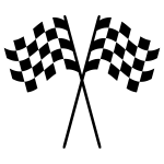 Checkered racing flags