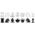 Chess pieces vector