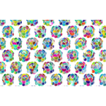 Chromatic flowers pattern