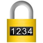 Combination lock vector image