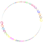 Colorful Spirals Circle