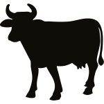 Cow silhouette image